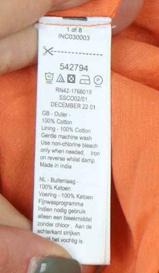 Monsoon Women’s Orange A-Line Floral Midi Dress