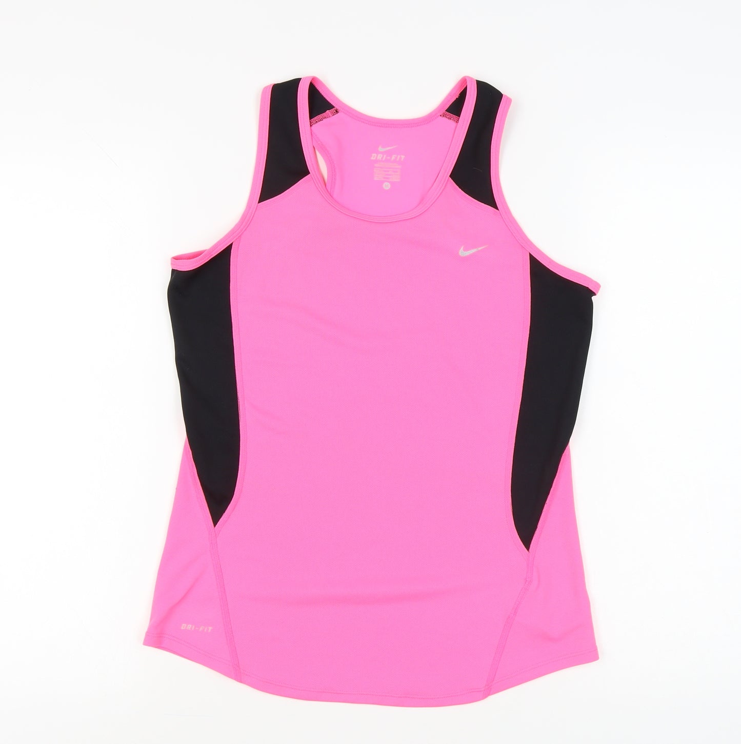 Nike Women's Pink Racerback Tank Top, M Athletic Fit