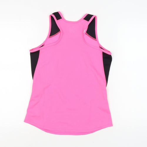 Nike Women's Pink Racerback Tank Top, M Athletic Fit