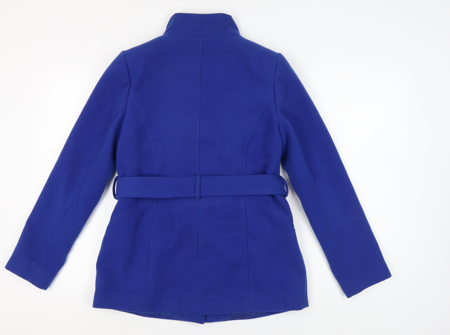 Debenhams Women's Blue Belted Coat Size 10