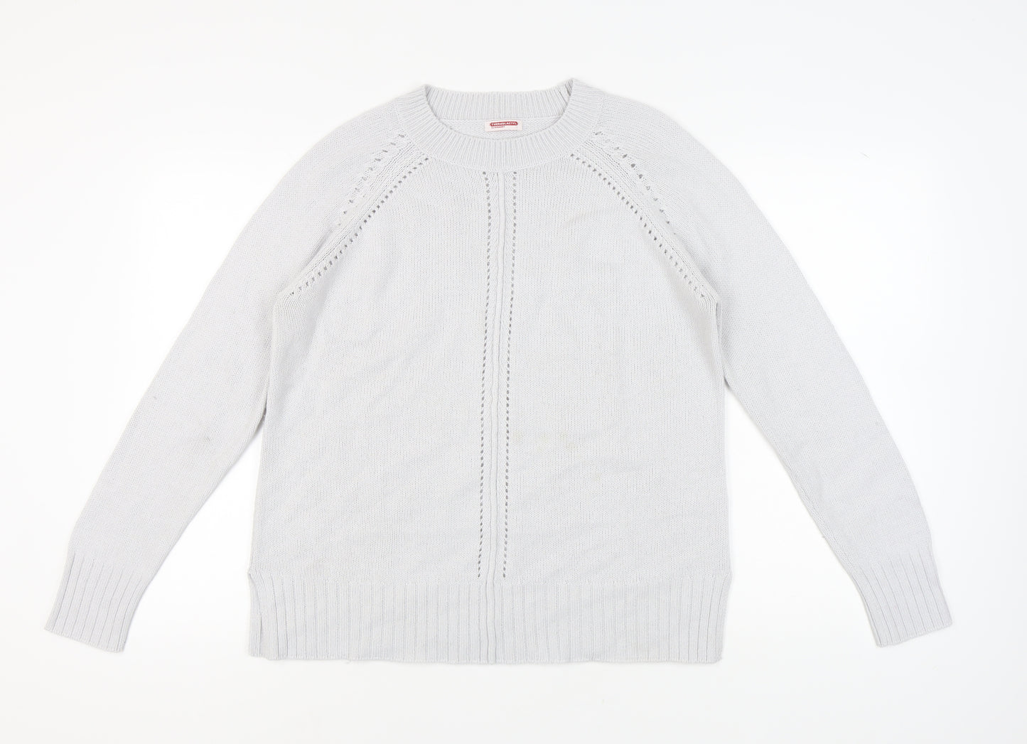 Damart Women's White Crew Neck Thermal Pullover M