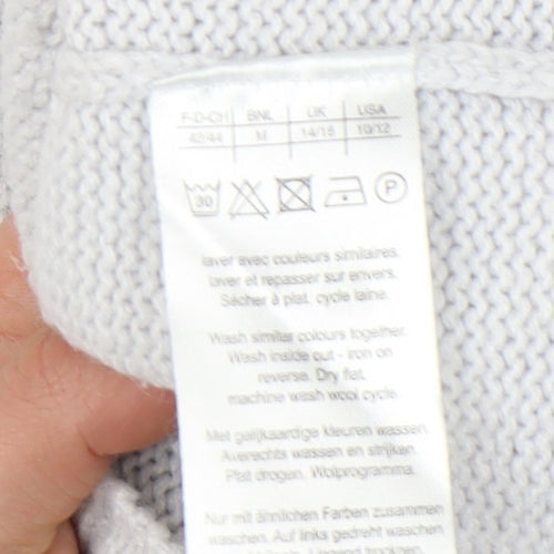 Damart Women's White Crew Neck Thermal Pullover M