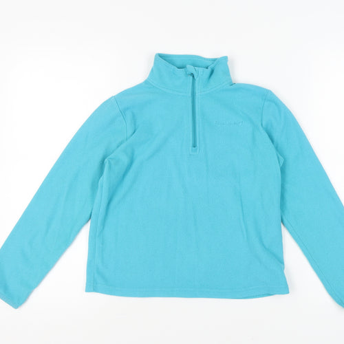 Peter Storm Girls Blue Fleece 1/4 Zip Sweatshirt Size 9-10