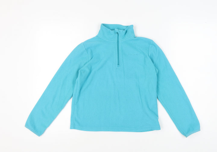 Peter Storm Girls Blue Fleece 1/4 Zip Sweatshirt Size 9-10