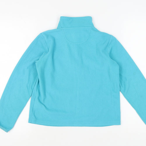 Peter Storm Girls Blue Fleece 1/4 Zip Sweatshirt Size 9-10