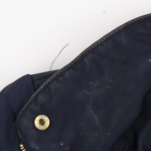 Joules Women's Blue Puffer Jacket Size 8 Casual Zip