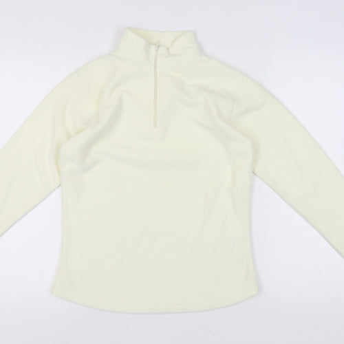 Peter Storm Women's Ivory Fleece Pullover Sweatshirt, Size 12
