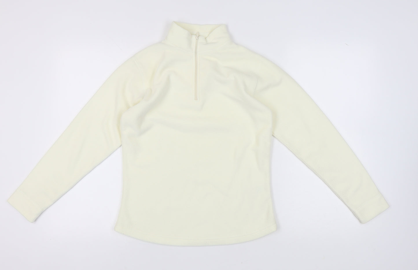 Peter Storm Women's Ivory Fleece Pullover Sweatshirt, Size 12