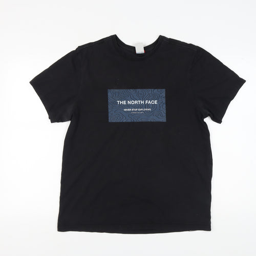 The North Face Men's Black T-Shirt, Logo, Size L