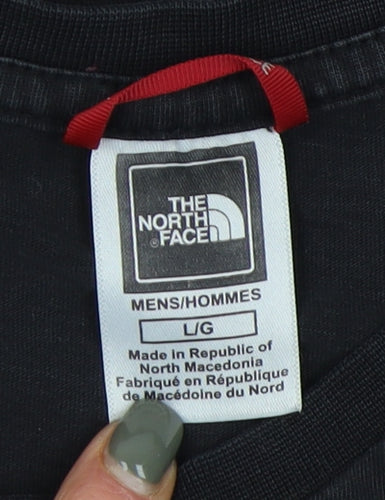 The North Face Men's Black T-Shirt, Logo, Size L