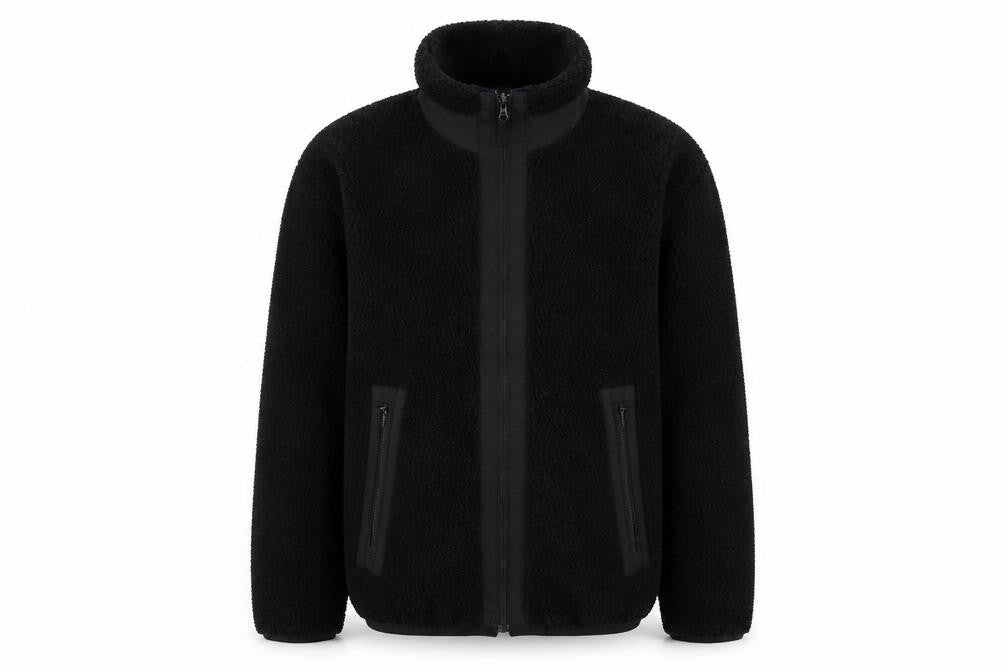 Front view of Brave Soul Men's Black Basic Jacket -, size L