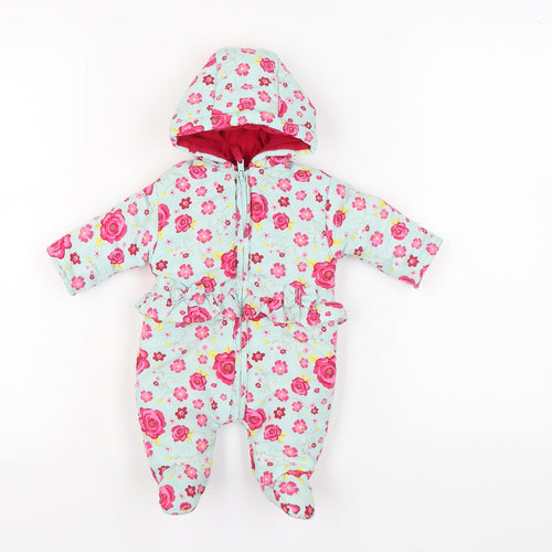 Chloe Louise Newborn Floral Snowsuit - Multicoloured Winter Essential