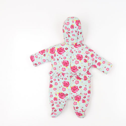 Chloe Louise Newborn Floral Snowsuit - Multicoloured Winter Essential