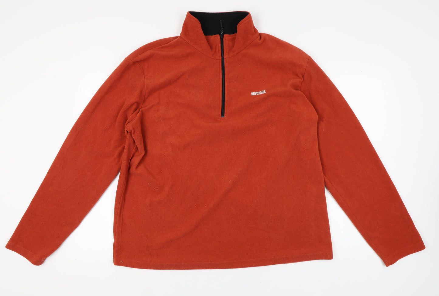 Regatta Mens Orange 2XL Fleece 1/4 Zip Sweatshirt