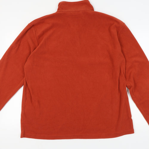 Regatta Mens Orange 2XL Fleece 1/4 Zip Sweatshirt