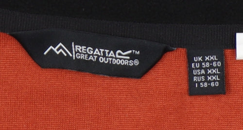 Regatta Mens Orange 2XL Fleece 1/4 Zip Sweatshirt