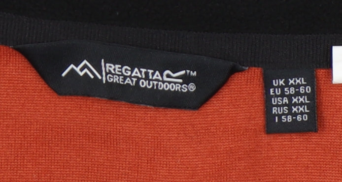 Regatta Mens Orange 2XL Fleece 1/4 Zip Sweatshirt