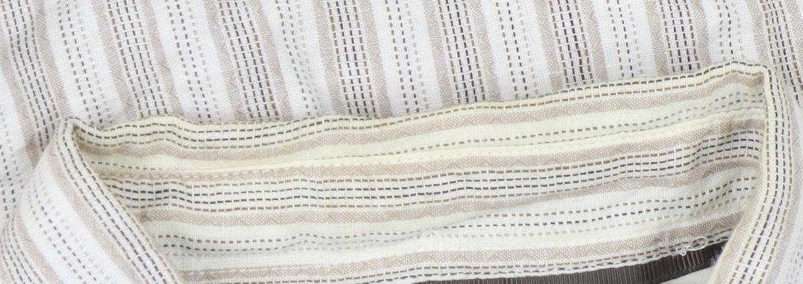 Maine New England Men's Beige Striped Shirt M