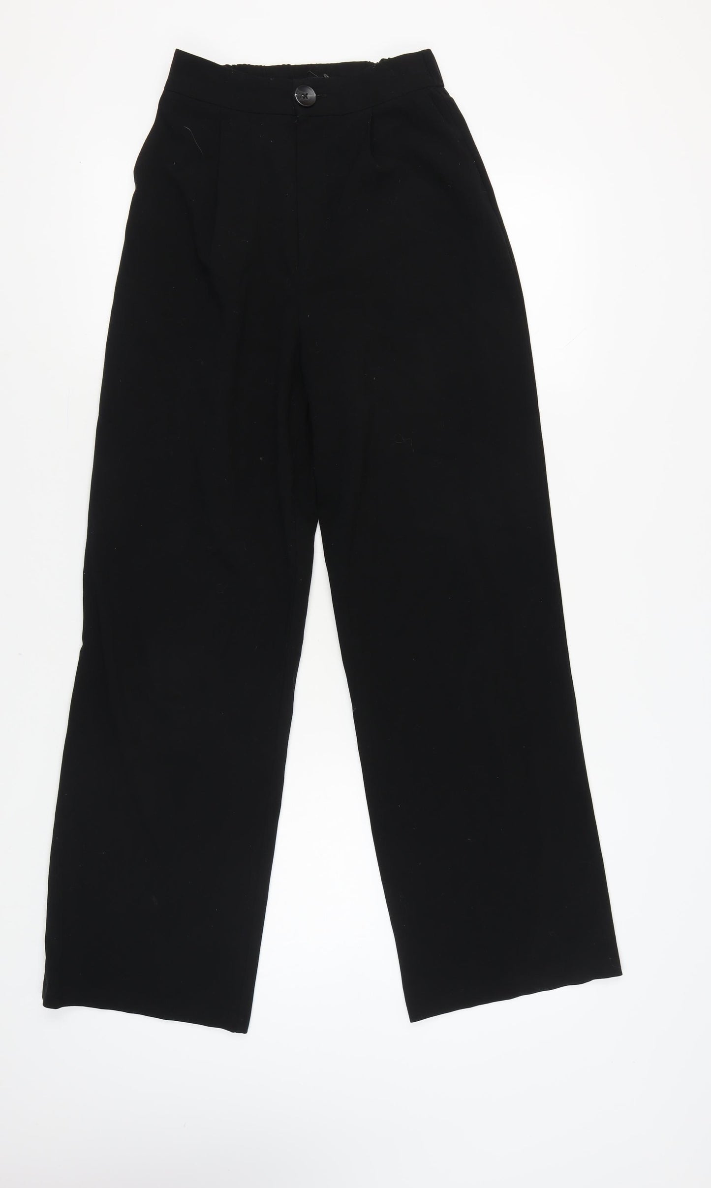 Stradivarius Women's Black Wide-Leg Trousers Size 6