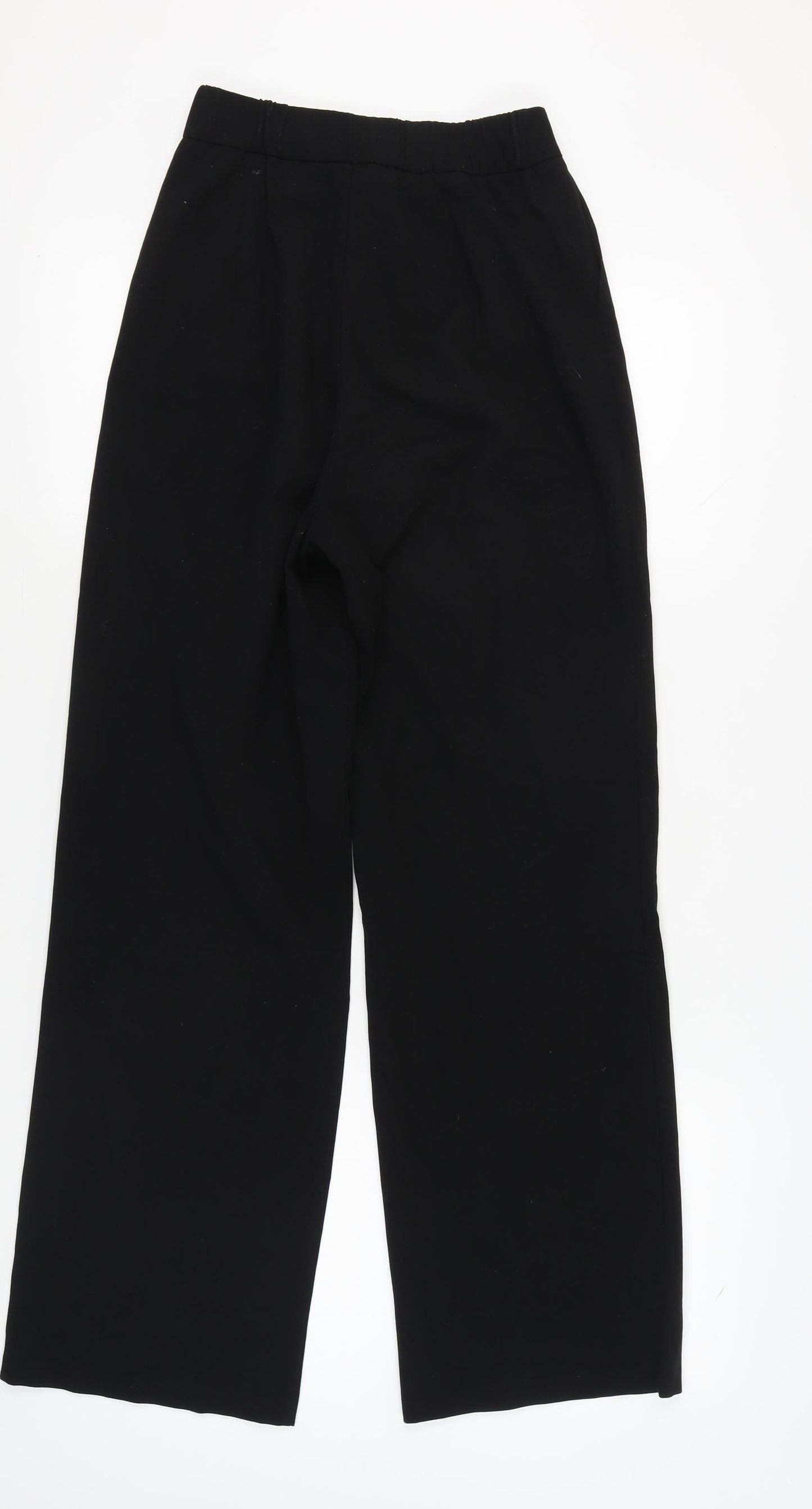 Stradivarius Women's Black Wide-Leg Trousers Size 6