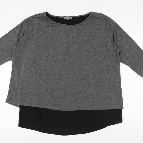 First Avenue Women's Grey Blouse, Size 18, Layered Style