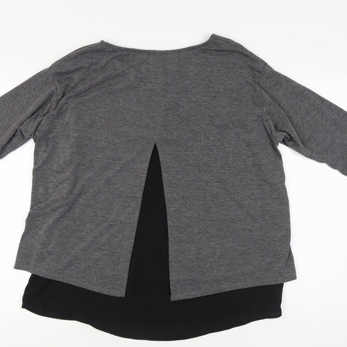 First Avenue Women's Grey Blouse, Size 18, Layered Style