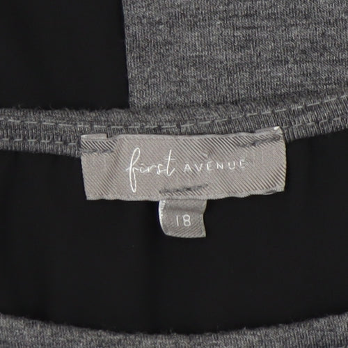 First Avenue Women's Grey Blouse, Size 18, Layered Style