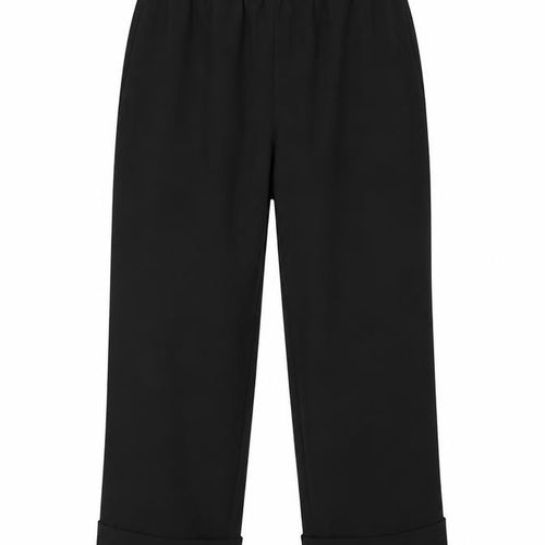 ZARA Women's Black XS Trousers Elastic Waist Cuffed