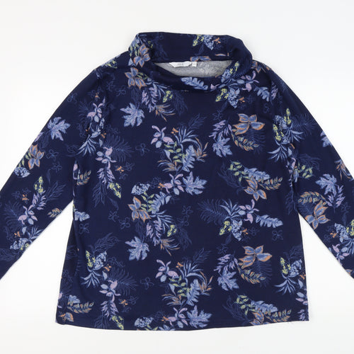 Isle Women's Blue Floral Tunic Blouse L