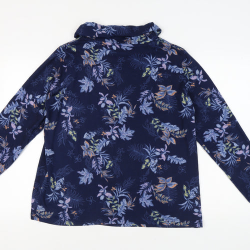 Isle Women's Blue Floral Tunic Blouse L