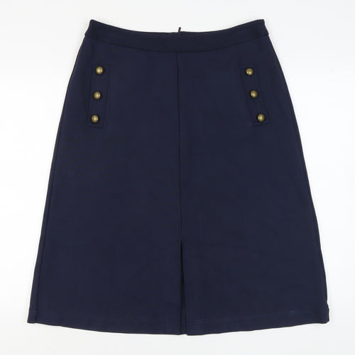 Marks and Spencer Women's Blue A-Line Skirt, Size 14