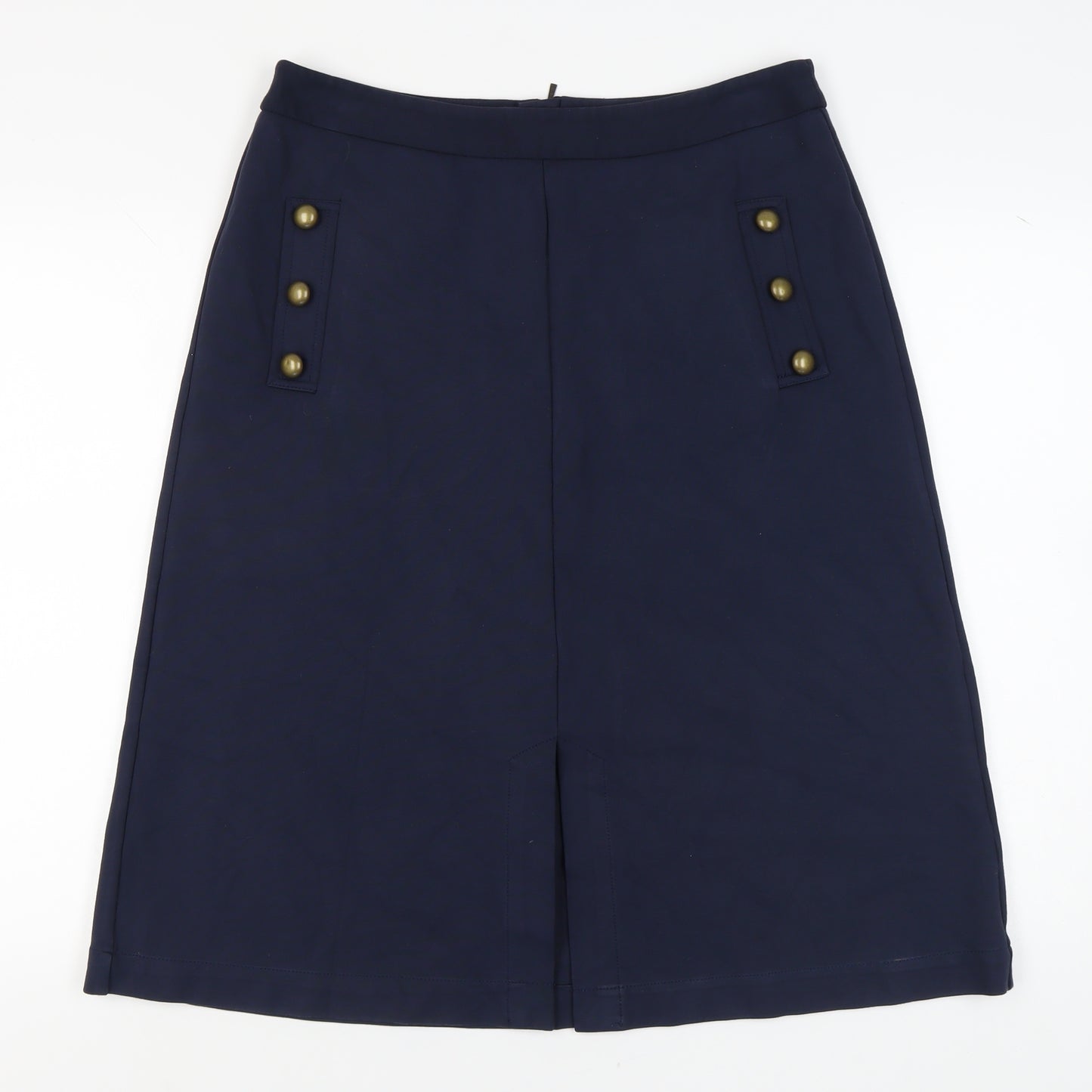 Marks and Spencer Women's Blue A-Line Skirt, Size 14