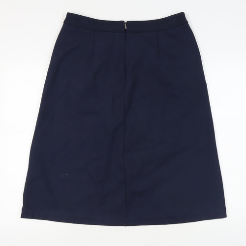 Marks and Spencer Women's Blue A-Line Skirt, Size 14