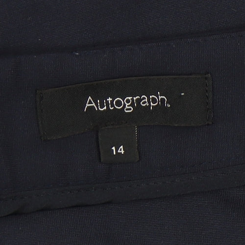 Marks and Spencer Women's Blue A-Line Skirt, Size 14