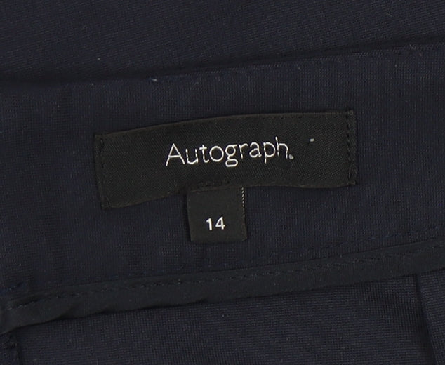 Marks and Spencer Women's Blue A-Line Skirt, Size 14