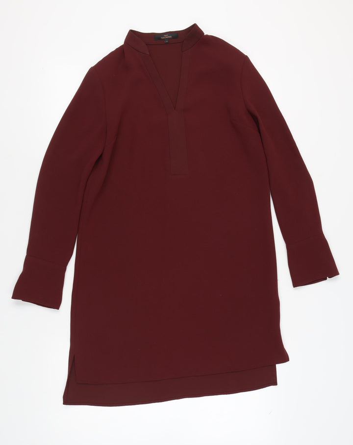 Next Women's Red Shift Dress Size 10 Long Sleeve