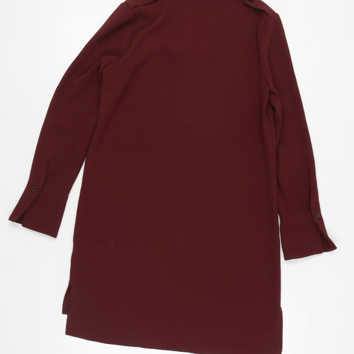 Next Women's Red Shift Dress Size 10 Long Sleeve