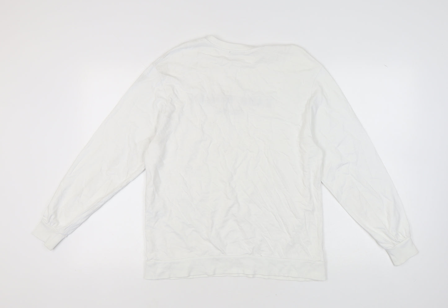 Zara Women's White Sweatshirt - Size 12