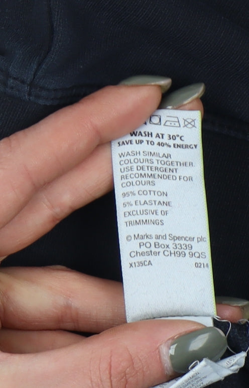 Marks and Spencer Women's Black Straight Trousers Size 16
