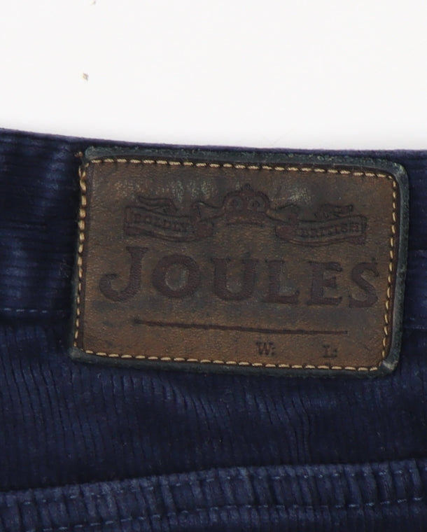 Joules Men's Blue Corduroy Trousers Size 30