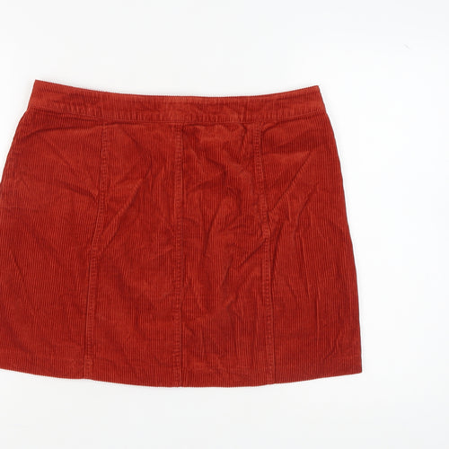 Miss Selfridge Women's Red Corduroy Skirt Size 16