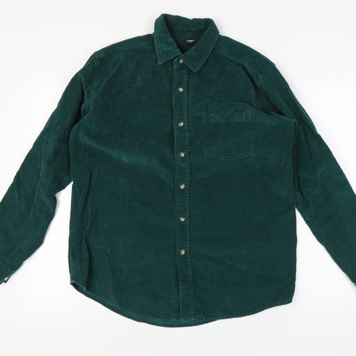 Cotton Traders Men's Bottle Green Corduroy Shirt M