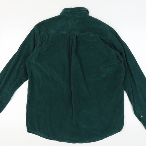 Cotton Traders Men's Bottle Green Corduroy Shirt M