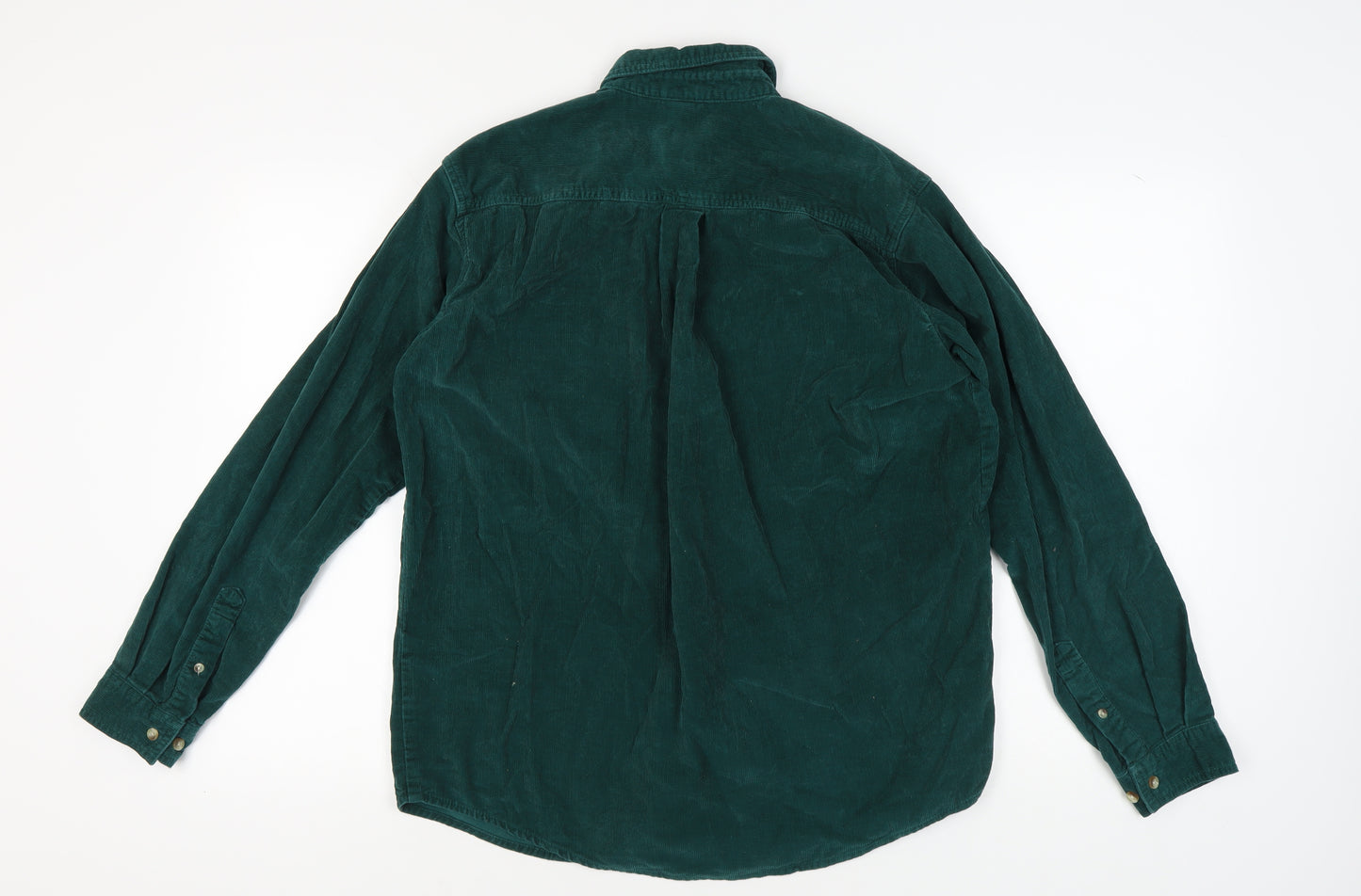 Cotton Traders Men's Bottle Green Corduroy Shirt M