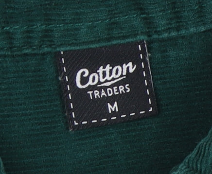 Cotton Traders Men's Bottle Green Corduroy Shirt M