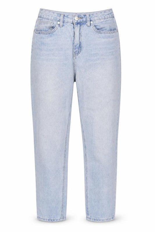 Front view of Miss Shop Women's Blue Mom Jeans, size 12