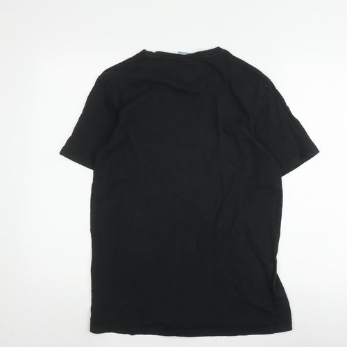Jack & Jones Men's Black Cotton T-Shirt, Size L, Short Sleeve