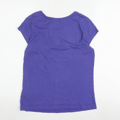 Adidas Women's Purple T-Shirt Size 10 Regular Crew Neck