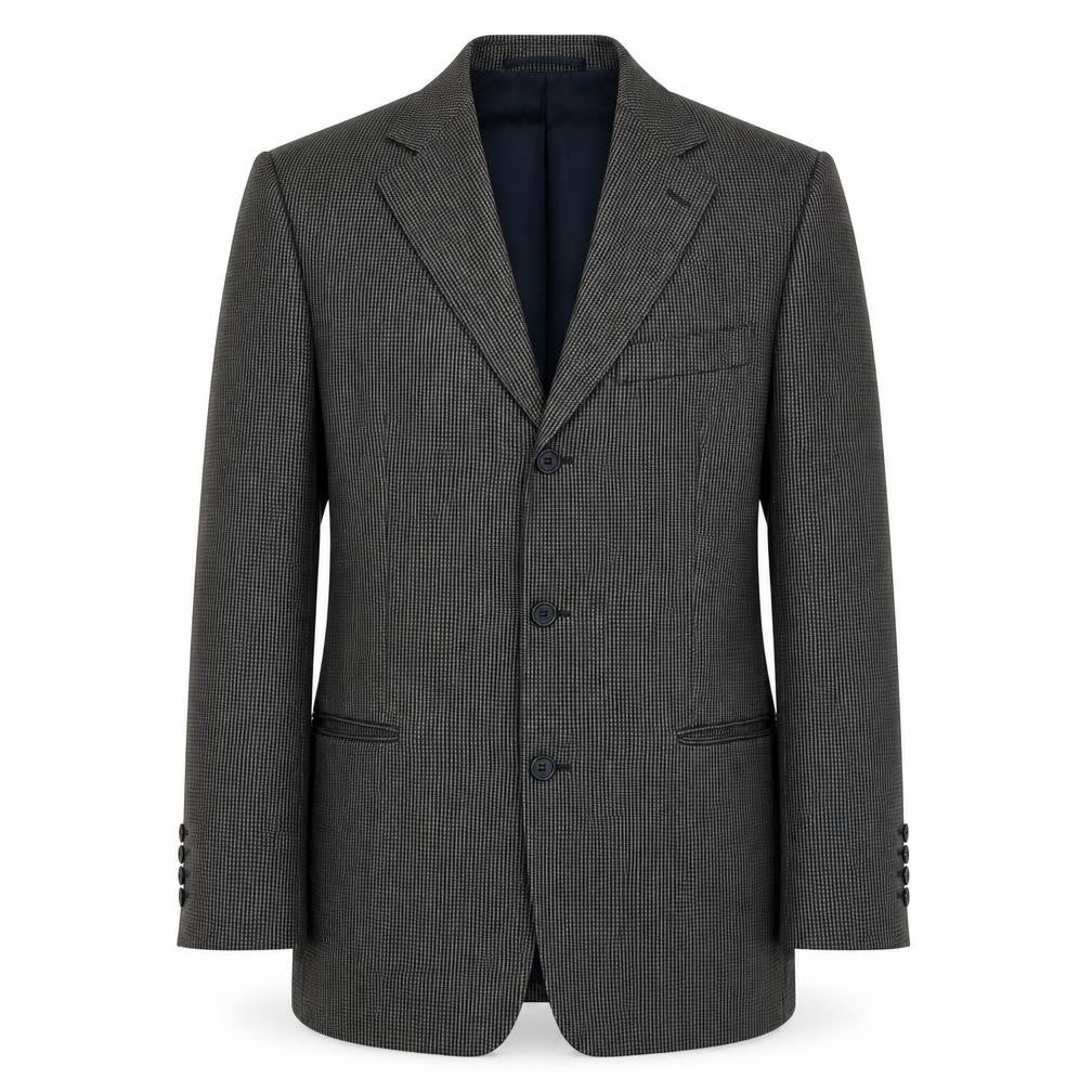 Front view of Van Gils Men's Grey Check Blazer 38S Classic Jacket