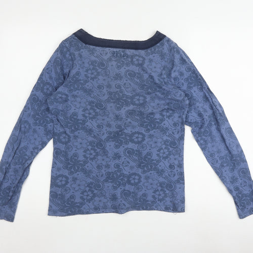 One Earth Blue Floral Women's Top Size 12